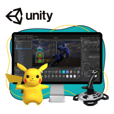 Мир игр на Unity 2D на популярном движке + AI-помощники - КИБЕРшкола программирования для детей, компьютерные курсы для школьников, начинающих и подростков - KIBERone г. Алексеевский