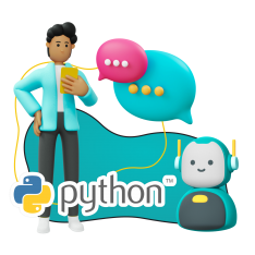 Умный чат-бот на Python - КИБЕРшкола программирования для детей, компьютерные курсы для школьников, начинающих и подростков - KIBERone г. Алексеевский