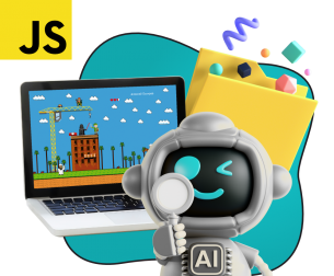 Язык программирования JavaScript + AI. Проектное обучение + геймификация + AI-помощники - КИБЕРшкола программирования для детей, компьютерные курсы для школьников, начинающих и подростков - KIBERone г. Алексеевский